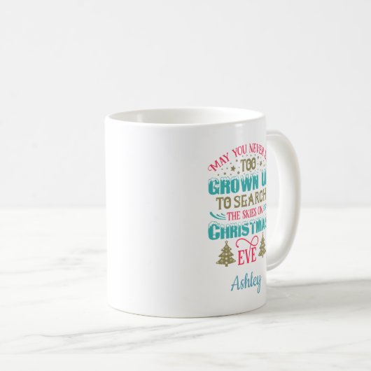 パーソナライズされたおもしろいクリスマス コーヒーマグカップ (正面右)