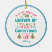 パーソナライズされたおもしろいクリスマス セラミックオーナメント (正面)