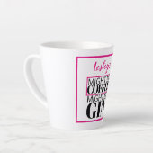 パーソナライズされたおもしろいコーヒーかも、ジンかも。 カフェラテマグ (左アングル)