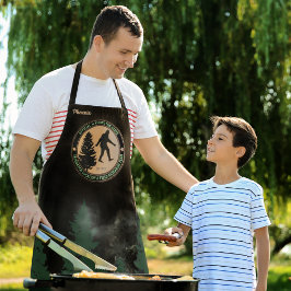 パーソナライズされたおもしろいサスカッチ エプロン