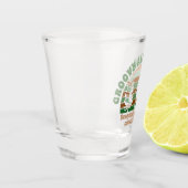 パーソナライズされたおもしろいサスカッチ ショットグラス (左)