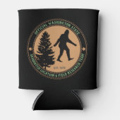 パーソナライズされたおもしろいサスカッチ 缶クーラー (正面)