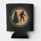 パーソナライズされたおもしろいサスカッチ 缶クーラー (裏面)