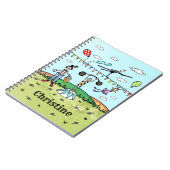 パーソナライズされたおもしろいサーカスチルドレン ノートブック (左側)