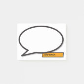 パーソナライズされたおもしろいシンプル漫画本の音声バブル ポストイット (正面)