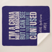 パーソナライズされたおもしろいナース麻酔CRNAギフト シェルパブランケット (正面(横))