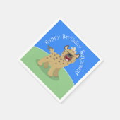 パーソナライズされたおもしろいハイナ スタンダードカクテルナプキン (角)