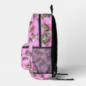パーソナライズされたおもしろいピンク プリントバックパック (右)