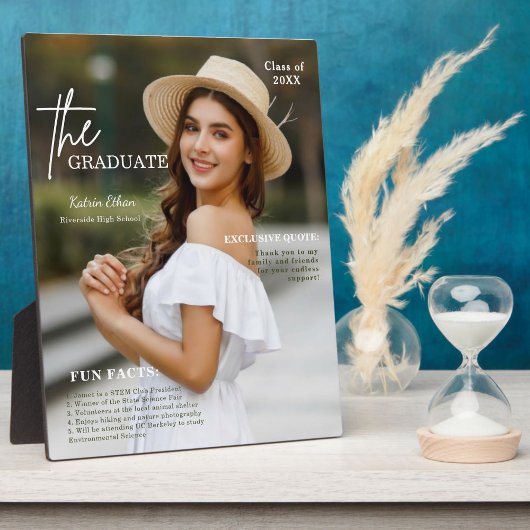 パーソナライズされたおもしろいファクト写真の卒業 フォトプラーク