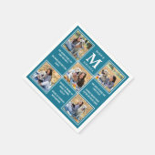 パーソナライズされたおもしろいファクト卒業写真コラージュ スタンダードカクテルナプキン (角)