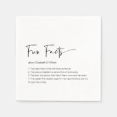 パーソナライズされたおもしろいファクト結婚ズカクテルナプキンス スタンダードカクテルナプキン (正面)