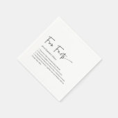 パーソナライズされたおもしろいファクト結婚ズカクテルナプキンス スタンダードカクテルナプキン (角)