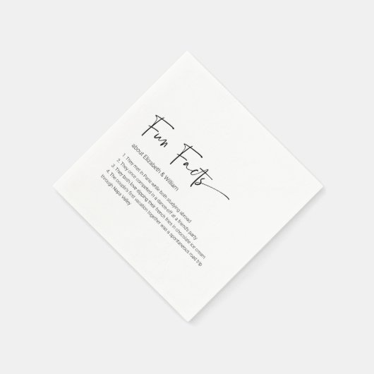 パーソナライズされたおもしろいファクト結婚ズカクテルナプキンス スタンダードカクテルナプキン (角)