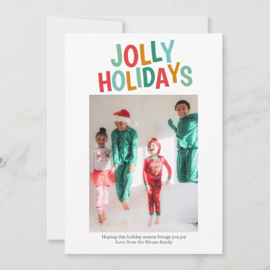 パーソナライズされたおもしろいフォトすてきホリデーズクリスマス シーズンカード (正面)