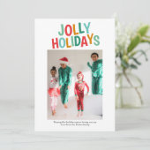 パーソナライズされたおもしろいフォトすてきホリデーズクリスマス シーズンカード (スタンド正面)