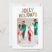 パーソナライズされたおもしろいフォトすてきホリデーズクリスマス シーズンカード (正面)