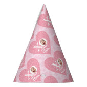 パーソナライズされたおもしろいベビー顔 パーティーハット (左)