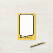 パーソナライズされたおもしろいモダン吹き出し ポストイット (デスク上)