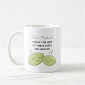 パーソナライズされたおもしろいライム コーヒーマグカップ (左)