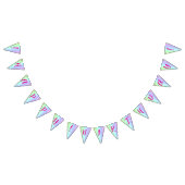 パーソナライズされたおもしろいレカラフルインボーハッピーバースデー! バンティングフラッグ (全)