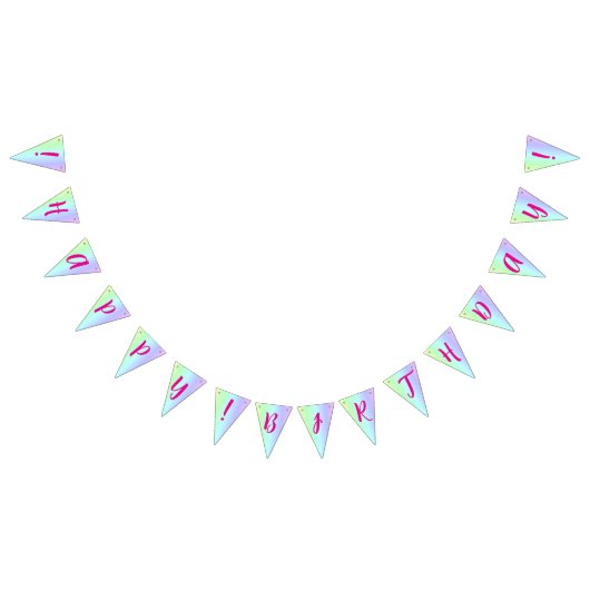 パーソナライズされたおもしろいレカラフルインボーハッピーバースデー! バンティングフラッグ (全)