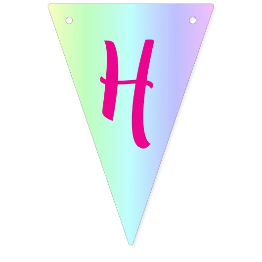 パーソナライズされたおもしろいレカラフルインボーハッピーバースデー! バンティングフラッグ (第2の旗)