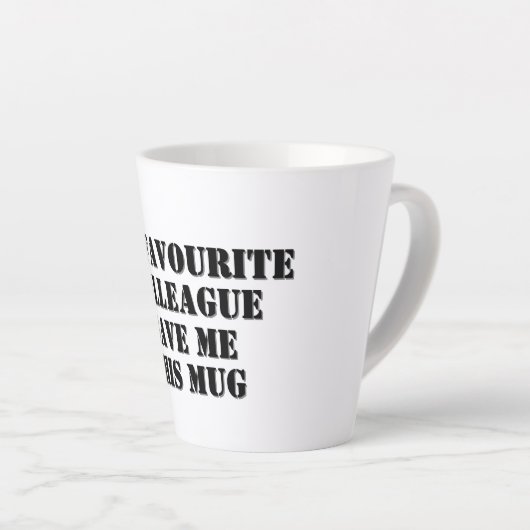 パーソナライズされたおもしろい同僚ギフト秘密サンタ カフェラテマグ (右アングル)