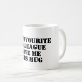 パーソナライズされたおもしろい同僚ギフト秘密サンタ コーヒーマグカップ (正面右)