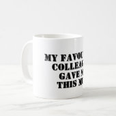 パーソナライズされたおもしろい同僚ギフト秘密サンタ コーヒーマグカップ (正面左)