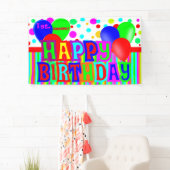 パーソナライズされたおもしろい多色ハッピーバースデー 横断幕 (インサイチュ)