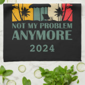 パーソナライズされたおもしろい定官退職した キッチンタオル (折り畳み)