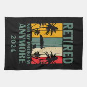 パーソナライズされたおもしろい定官退職した キッチンタオル (横)