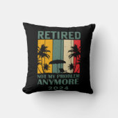 パーソナライズされたおもしろい定官退職した クッション (正面)