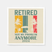 パーソナライズされたおもしろい定官退職した スタンダードカクテルナプキン (正面)