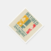 パーソナライズされたおもしろい定官退職した スタンダードカクテルナプキン (角)