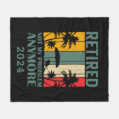 パーソナライズされたおもしろい定官退職した フリースブランケット (正面(横))