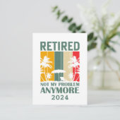 パーソナライズされたおもしろい定官退職した ポストカード (スタンド正面)