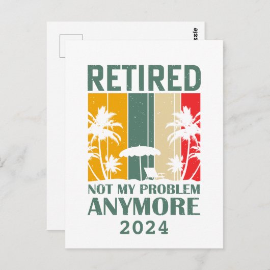 パーソナライズされたおもしろい定官退職した ポストカード (正面/裏面)