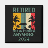 パーソナライズされたおもしろい定官退職した マグネット (正面)