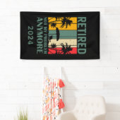 パーソナライズされたおもしろい定官退職した 横断幕 (インサイチュ)