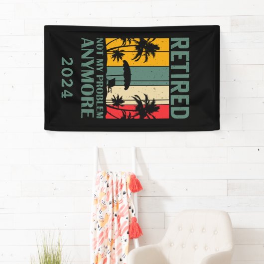 パーソナライズされたおもしろい定官退職した 横断幕 (インサイチュ)