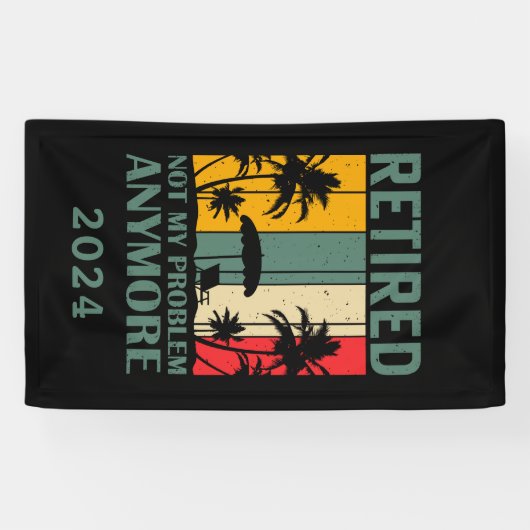 パーソナライズされたおもしろい定官退職した 横断幕 (横)