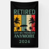 パーソナライズされたおもしろい定官退職した 横断幕 (縦)