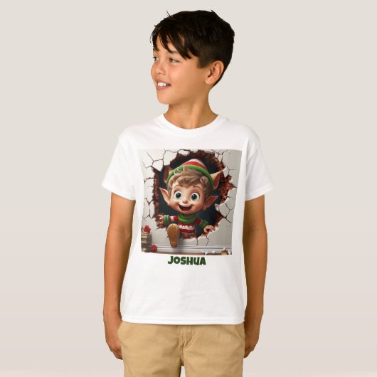 パーソナライズされたおもしろい小妖精や小人 Tシャツ (正面フル)