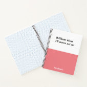 パーソナライズされたおもしろい引用文 ノートブック (内部)