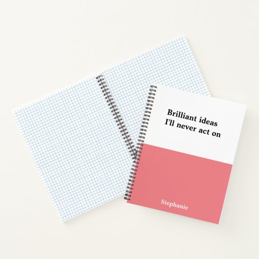 パーソナライズされたおもしろい引用文 ノートブック (内部)