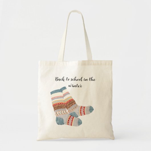 パーソナライズされたおもしろい新学期 トートバッグ (正面)