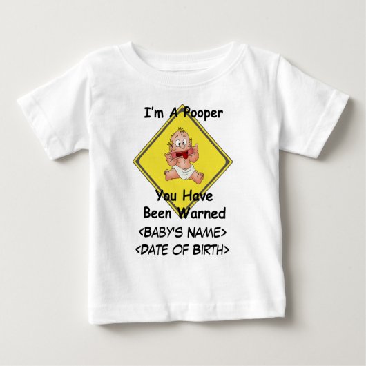 パーソナライズされたおもしろい新生児 ベビーTシャツ (正面)