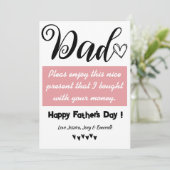 パーソナライズされたおもしろい最高のパパお父様の日 シーズンカード (スタンド正面)