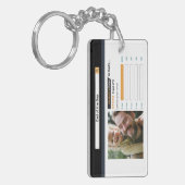 パーソナライズされたおもしろい最高のパパ キーホルダー (正面左)